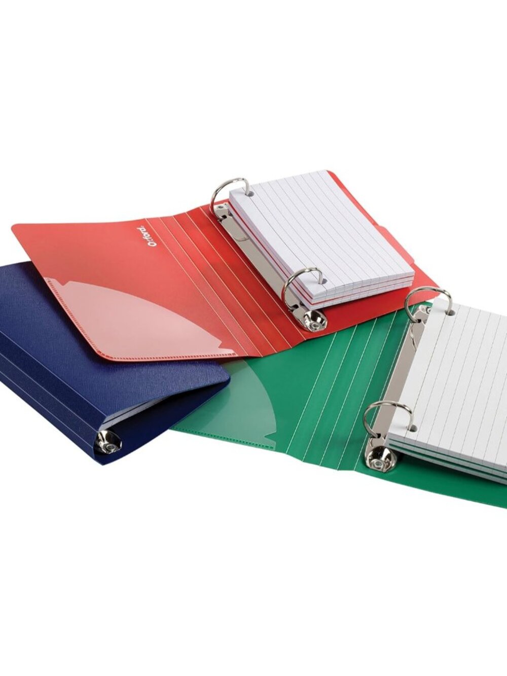Oxford Index Card Binder with Dividers, 3" x 5", Color Will Vary, 50 Cards,1 Bin